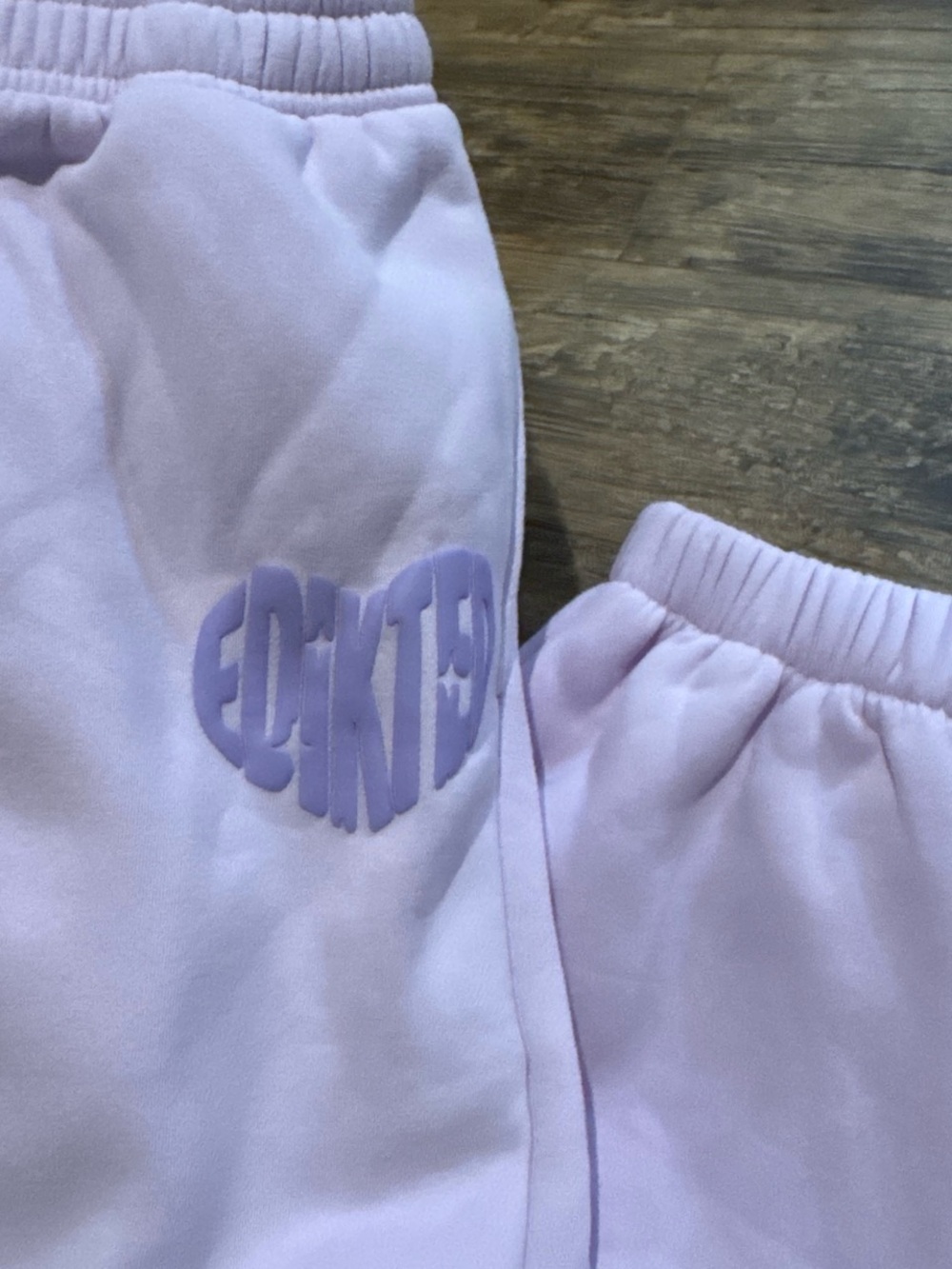 Edikted Sweatpants with Heart Logo